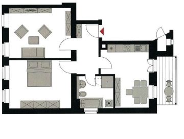 Erstbezug nach Sanierung- gemütliche 2-Raumwohnung in Taucha, 04425 Taucha, Etagenwohnung